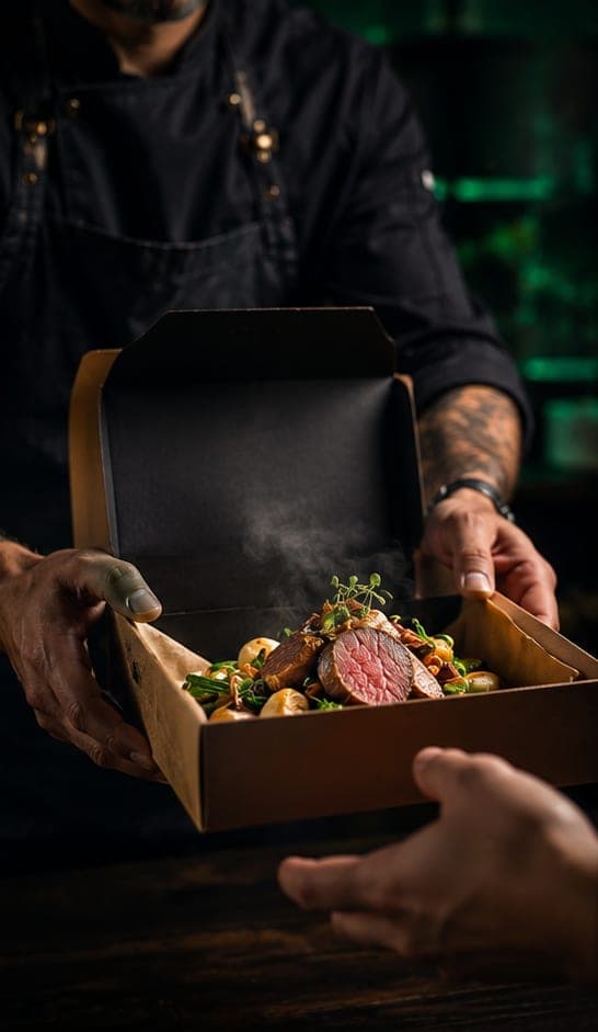 Presentación artesanal del plato, ilustra el oficio y la calidad de los chefs de Cooqly